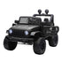 Kids Electric Ride On Car 12V Off Road Toy with Parental Remote Control 2 Motors Horn Lights Suspension Wheels for 3-6 Years Old Black