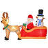 6.5ft Christmas Inflatable Santa Claus on Sleigh Deer, LED Lighted for Home Indoor Outdoor Garden Lawn Decoration Party Prop