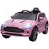 Aston Martin DBX Licensed Battery Powered Kids Electric Car, 12V Kids Ride on Car w/ Lights, Music Horn, Pink