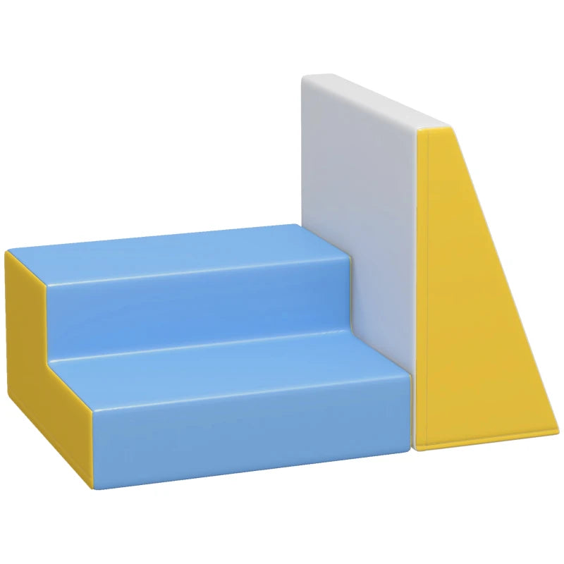 2 Piece Soft Play Set for Toddler Climb and Crawl, for 12-36 Months, Grey