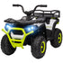 12V Kids Electric Ride on ATV, Battery-Powered Quad Bike w/ Spring Suspension, Forward Backward, Storage Basket, Green