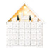 24-Drawer Christmas Advent Calendar, Wooden Light-Up Traditional Decoration, Adults Kids Countdown Holiday House w/ Lights Handle White
