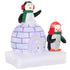 5ft Christmas Inflatable Two Penguins Wearing a Scarf with Ice House Blow Up Decor Home Indoors with Built-in LED Lights Outdoor Toys in Lawn Garden