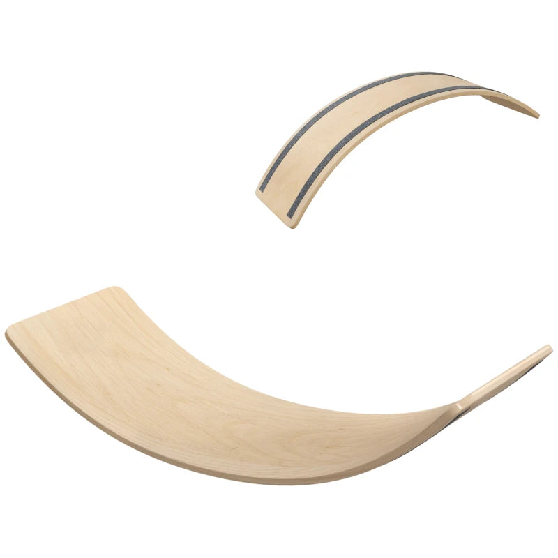 Wooden Balance Board for Children 3-8 Years Old, Natural Tone
