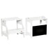 2 in 1 Kids Kitchen Step Stool with Safety Rail Toddler Steps with Chalkboard for Kitchen Bathroom, White