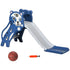 3 in 1 Baby Slide for Indoor Use with Climber, Basketball Hoop, Basketball, for Ages 18-36 Months - Blue
