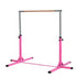 Height Adjustable Gymnastics Horizontal Bar for Kids, Children Junior Kip High Bar Fitness, Pink