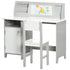 Kids Table and Chair Set w/ Whiteboard - Grey