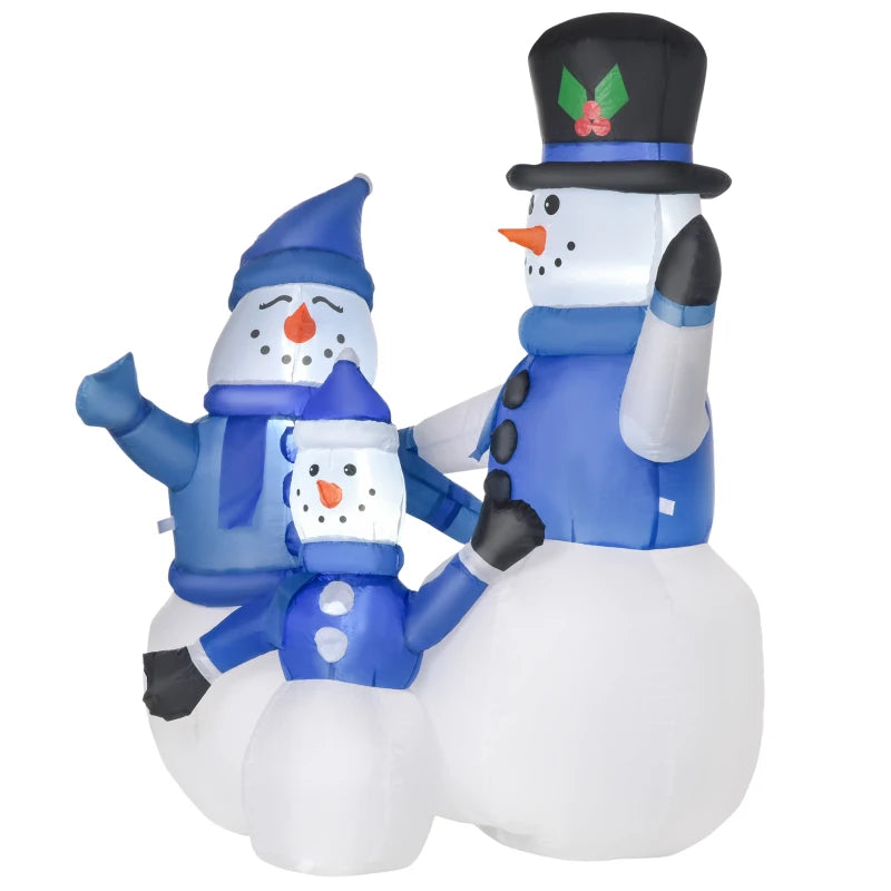 4ft Inflatable Christmas Snowmen Family Xmas LED Outdoor Indoor Holiday Decorations Yard