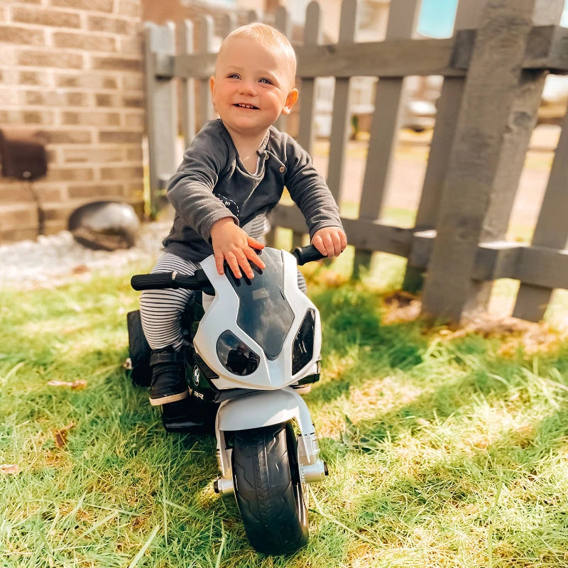 Electric Kids Ride on BMW Motorbike W/Headlights and Music, 6 V-Black