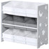 Kids Storage Rack, with Nine Removable Baskets, for Nursery, Bedroom, Playroom - Grey