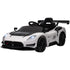 Maserati GT2 Licensed 12V Kids Electric Ride on Car with 4 Suspension Wheels, Remote Control, Music, Horn, Lights, White