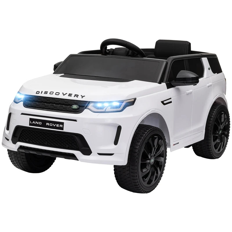 Licensed Land Rover Discovery Sport, 12V Kids Ride on Car w/ Remote Control, Lights, Music, Horn, for 3-6 Years, White