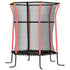 Kids Trampoline Mini Bouncer with Enclosure Safety Net For Ages 3-10 Years - Red