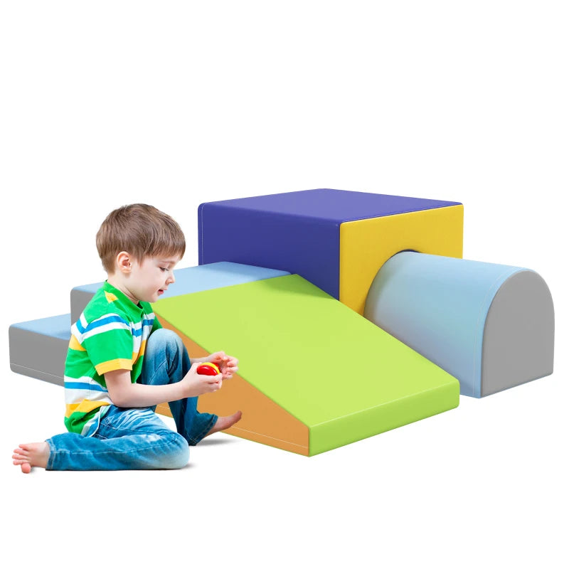 4-Piece Soft Play Set for Toddlers, Multicoloured