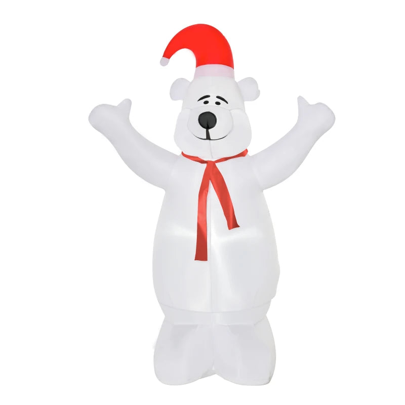 6ft Tall Outdoor Inflatable Bear Airblown Projection Holiday Christmas Lawn Décor