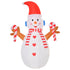 8ft Christmas Inflatable Snowman with Candy, Rotating Lighted for Home Indoor Outdoor Garden Lawn Decoration Party Prop
