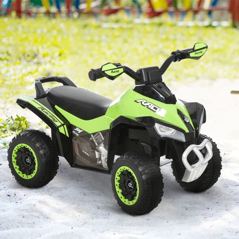Toddler Kids Ride On Car Walker Foot To Floor Green/Black