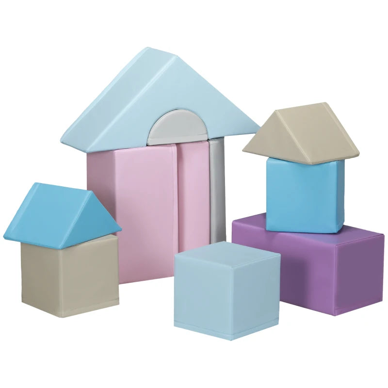 11-Piece Kids Soft Play Set, Foam Block, Toys for Climbing, Crawling, Blue