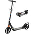 Kids Scooter with Four-Level Adjustable Handlebar, Dual Brake System, 200mm Wheels, ABEC-7 Bearings, Black