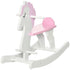 Kids Rocking Horse, with Handlebar, Foot Pedal - Pink