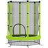 4.6ft Toddler Trampoline w/ Safety Enclosure Net, for Indoor Outdoor Use, Ages 3-6 Years, Green