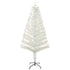 5 Feet Prelit Artificial Christmas Tree with Fiber Optic LED Light, Holiday Home Xmas Decoration, White