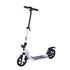 Folding Kick Scooter Hight-Adjustable Urban Scooter w/ Rear Brake, Double Shock Absorption System & 2 Big Wheels, For 14+ Teens Adult, White