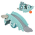 3-in-1 Baby Rocking Horse Portable Slide Basketball Hoop Equipment Indoor Outdoor Playground Toy, Age 18-36 Months, Green
