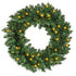 55CM Pre-lit Christmas Wreath with 50 Warm White LED Ideal Xmas Artificial Door Decoration
