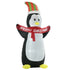 8ft Inflatable Penguin & Christmas Banner Decoration w/ Inner LED Lights Indoor Outdoor Weather-Resistant Shell Fun Cute