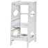 Kids Step Stool Toddler Kitchen Stool Tower with Adjustable Standing Platform, Grey