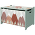 Toy Box, Kids Storage Chest, with Lid, Safety Hinge - Green