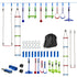 10-Piece Zip Line Kit for Kids with 10m Slackline, Monkey Bars, Swing, Climbing Ladder, Hanging Tray, Metal Rings
