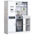 Pretend Play Toy Kitchen, Kids Kitchen Playset w/ Sounds, Lights, Running Water, Coffee Maker, Refrigerator