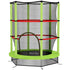 Kids Trampoline, with Enclosure Net, Steel Frame, for Ages 3-6 Years - Green