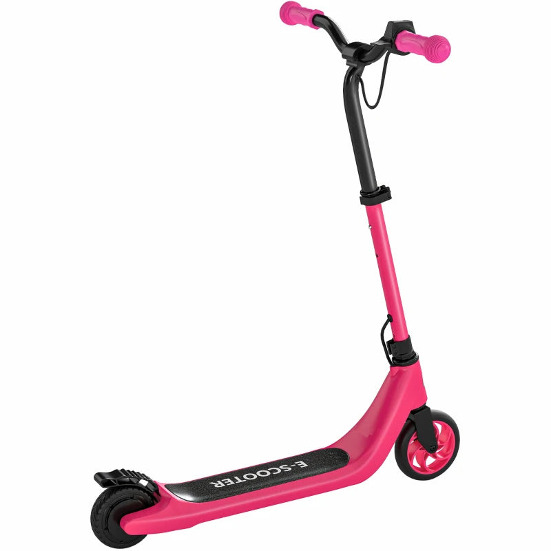 Electric Scooter, 120W Motor E-Scooter, Adjustable Height, Rear Brake for Ages 6+ Years - Pink
