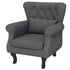 Chesterfield-Style Accent Chair - Grey