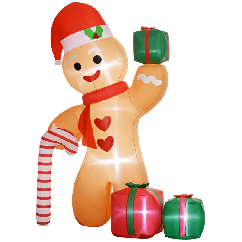 8ft Inflatable Gingerbread Christmas Decoration