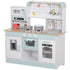 Toy Kitchen, Pretend Role Play Kitchen with Hob, Sound, Light, Coffee Machine, Ice Maker, Microwave