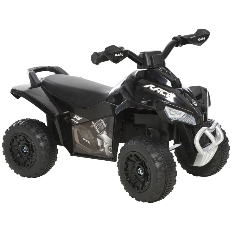 No Power Kids Ride on Toy Foot-to-Floor Sliding Quad for 18-36 Months, Black