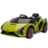 Lamborghini Sian Licensed 12V Kids Electric Ride On Car 2 Motors Toy Car with Remote Control Music Lights MP3 for 3-5 Years Green