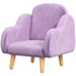 Kids Armchair Toddler Sofa Children Chair with Arm Rest, Wooden Frame, Velvet, PP Legs, Cloud Shape, for Ages 1.5-3 Years - Purple