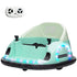 360° Rotation Kids Bumper Car, 12V Waltz Car with Remote Control, Dual Joystick, Music, Lights, Green