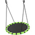 100cm Diameter Kid Nest Swing Seat with Height Adjustable Ropes for Outdoor, Indoor, Black/Green
