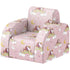 Foldable Toddler Chair Soft Snuggle Sponge Filled for Bedroom Playroom, Aged 18 Months to 3 Years - Pink