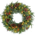 60" Cone and Berry Christmas Wreath, with LED Lights