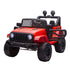 Kids Electric Ride On Car 12V Off Road Toy with Parental Remote Control 2 Motors Horn Lights Suspension Wheels for 3-6 Years Old Red