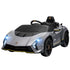 12V Lamborghini Autentica Licensed Kids Electric Car with Remote Control, 4 Suspension Wheels, Soft Start, Grey