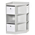 Kids Bookcase, 3 Tier Toy Organiser Storage Unit BookShelf with 3 Non-woven Fabric Drawers, Anti-tip Device, for Bedroom, Children's Room, Playroom, Grey